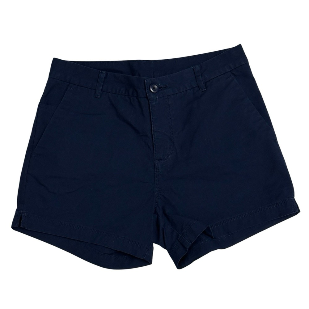 PATAGONIA Shorts Womens Stretch All Wear 4" Chino Navy Blue Sz 4 Organic Cotton